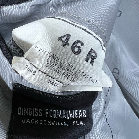 Christian Dior Monsieur Black Wool Tuxedo Suit 46R Satin Shawl Lapel USA Blazer - Picture 7 of 10